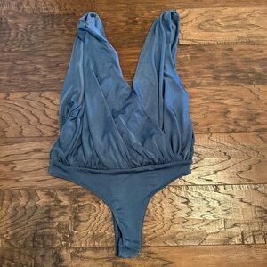 Free People dusty blue body suit